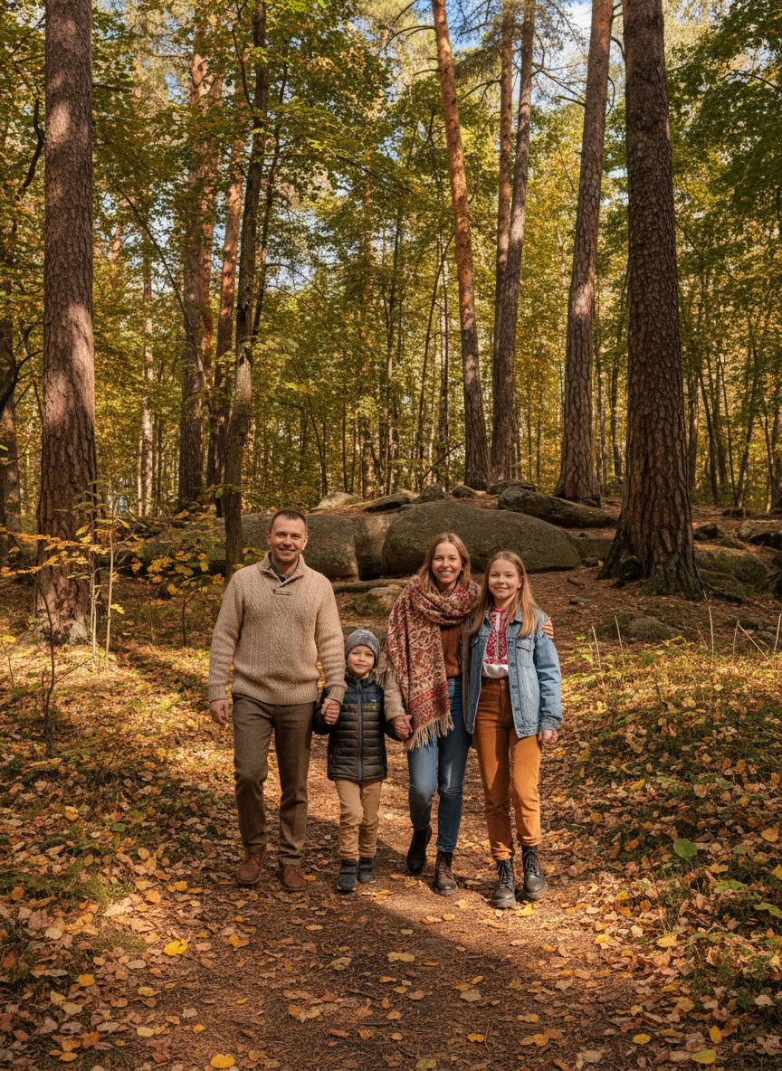 Семья на экскурсии по острову Веры Png