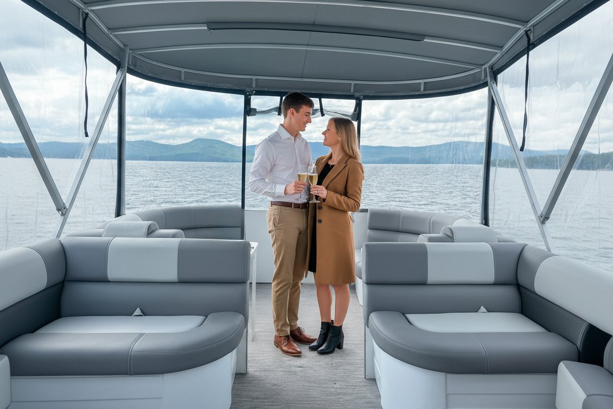 Свадебная выездная регистрация с прогулкой по озеру Тургояк